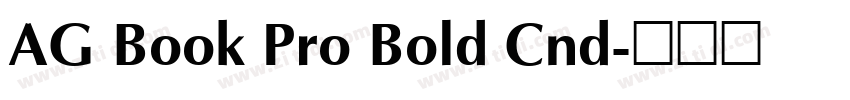 AG Book Pro Bold Cnd字体转换